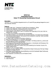 NTE7115 datasheet pdf NTE Electronics