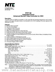 NTE7138 datasheet pdf NTE Electronics
