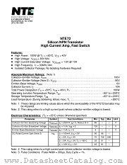 NTE72 datasheet pdf NTE Electronics