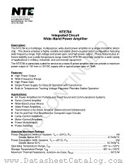 NTE784 datasheet pdf NTE Electronics