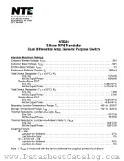 NTE81 datasheet pdf NTE Electronics