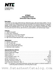 NTE927 datasheet pdf NTE Electronics