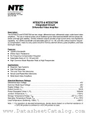 NTE927D datasheet pdf NTE Electronics