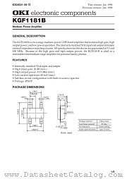 KGF1181B datasheet pdf OKI electronic components