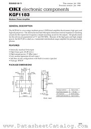 KGF1183 datasheet pdf OKI electronic components