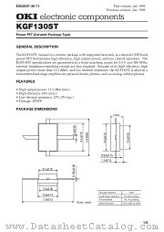 KGF1305T datasheet pdf OKI electronic components