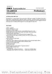 ML60851D datasheet pdf OKI electronic components