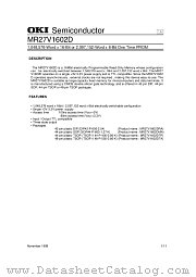 MR27V1602D datasheet pdf OKI electronic components