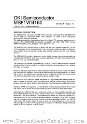 MS81V04160 datasheet pdf OKI electronic components