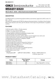 MS82V16520 datasheet pdf OKI electronic components