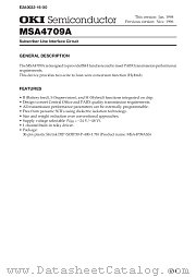 MSA4709A datasheet pdf OKI electronic components