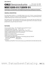 MSC1200-01 datasheet pdf OKI electronic components