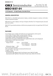 MSC1937-01 datasheet pdf OKI electronic components