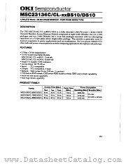 MSC23136CL-XXBS10 datasheet pdf OKI electronic components
