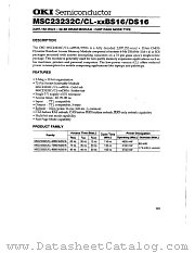 MSC23232CL-XXDS16 datasheet pdf OKI electronic components