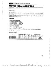 MSC23432A datasheet pdf OKI electronic components