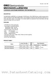MSC23432D datasheet pdf OKI electronic components