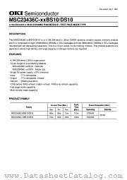MSC23436C-XXDS10 datasheet pdf OKI electronic components