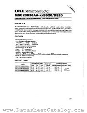 MSC23836AA-XXBS20 datasheet pdf OKI electronic components