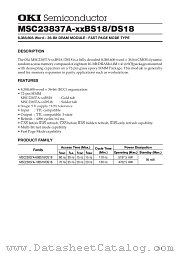 MSC23837A-XXBS18 datasheet pdf OKI electronic components