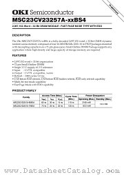 MSC23CV23257A datasheet pdf OKI electronic components