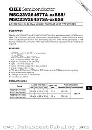 MSC23V26457TA datasheet pdf OKI electronic components