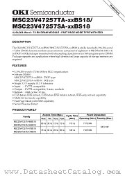 MSC23V47257SA-XXBS18 datasheet pdf OKI electronic components