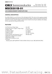 MSC5301B-01 datasheet pdf OKI electronic components