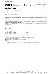 MSC7165 datasheet pdf OKI electronic components