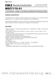 MSC7170-01 datasheet pdf OKI electronic components