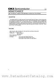 MSM27C402CZ datasheet pdf OKI electronic components