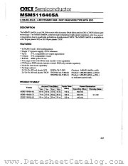 MSM5116405A datasheet pdf OKI electronic components