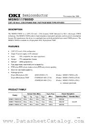 MSM5117805D datasheet pdf OKI electronic components