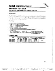 MSM5118160A datasheet pdf OKI electronic components