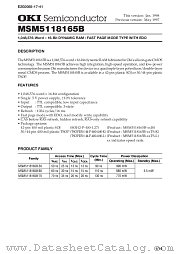 MSM5118165B datasheet pdf OKI electronic components