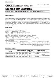 MSM5118165DSL datasheet pdf OKI electronic components