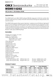 MSM514262 datasheet pdf OKI electronic components
