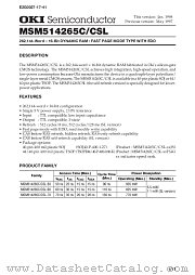 MSM514265CSL datasheet pdf OKI electronic components
