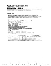 MSM51V16100 datasheet pdf OKI electronic components