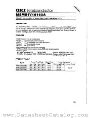 MSM51V16160A datasheet pdf OKI electronic components