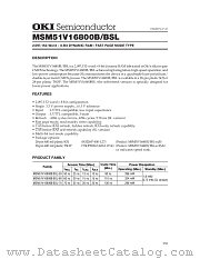 MSM51V16800BSL datasheet pdf OKI electronic components