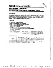 MSM51V17405A datasheet pdf OKI electronic components