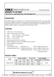 MSM51V18160F datasheet pdf OKI electronic components