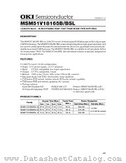 MSM51V18165BSL datasheet pdf OKI electronic components