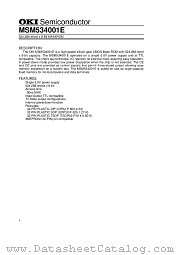 MSM534001E datasheet pdf OKI electronic components