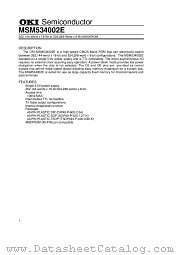 MSM534002E datasheet pdf OKI electronic components