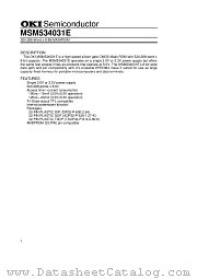 MSM534031E datasheet pdf OKI electronic components