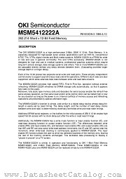 MSM5412222A datasheet pdf OKI electronic components