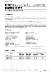 MSM5416273 datasheet pdf OKI electronic components