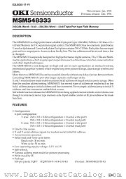 MSM548333 datasheet pdf OKI electronic components